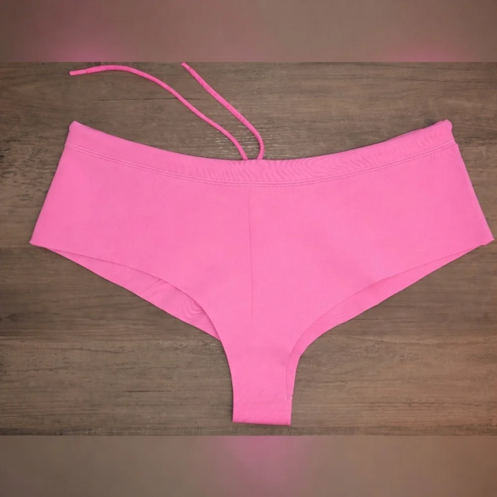 💕NWT SKIMS Sporty Scuba Swim Top + Hipster bottoms Swimsuit Set Taffy Pink 2X